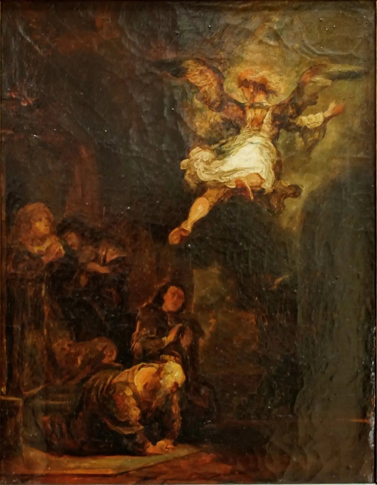L'ange Raphaël quittant Tobie - Eugène Delacroix image 1 reproduction artisanale de tableau