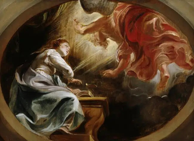 L'Annonciation, 1620 - Peter Paul Rubens image 1 copie peinte à la main à l’huile