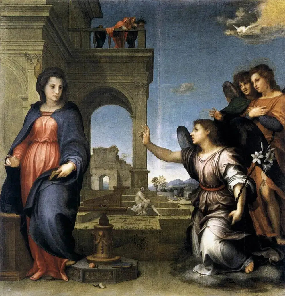 L'Annonciation à Marie - Andrea del Sarto image 1 copie peinte à la main à l’huile