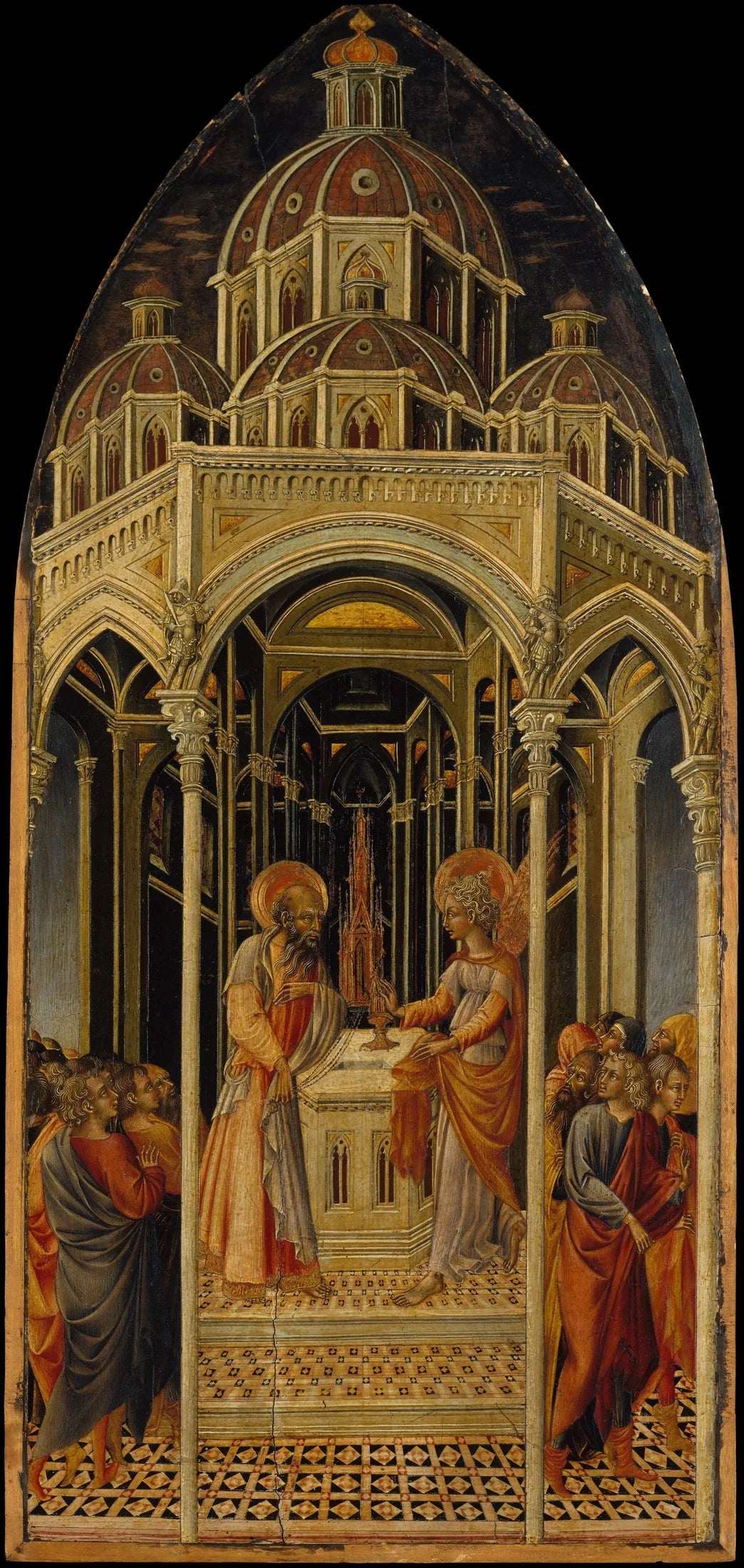 L'Annonciation à Zacharie ; (verso) L'Ange de l'Annonciation - Giovanni di Paolo image 1 tableau peint à l’huile sur toile