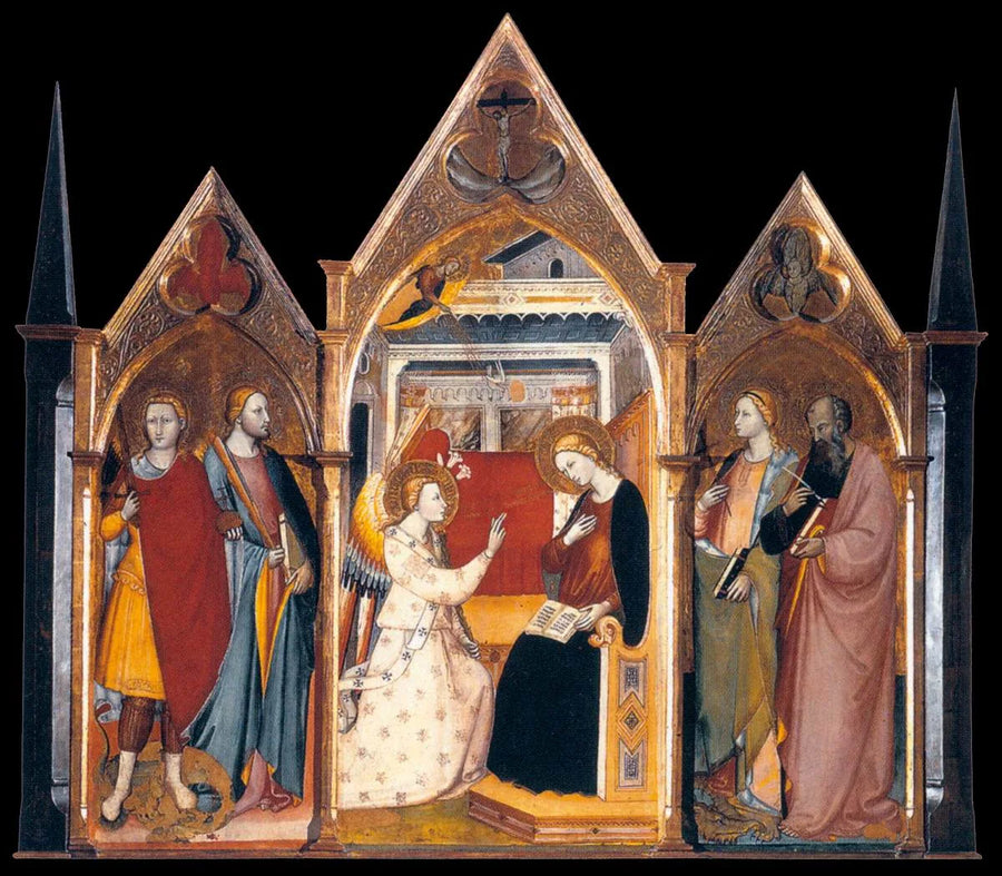L'Annonciation avec quatre saints - Bicci di Lorenzo