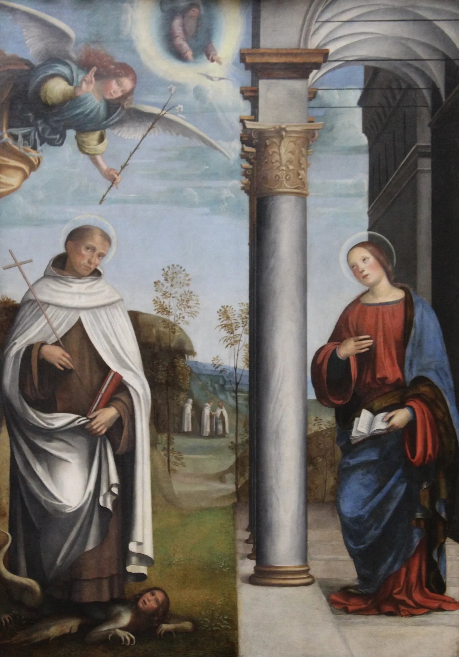 L'Annonciation avec Saint Albert carmélite - Francesco Francia image 1 tableau peint à l’huile sur toile