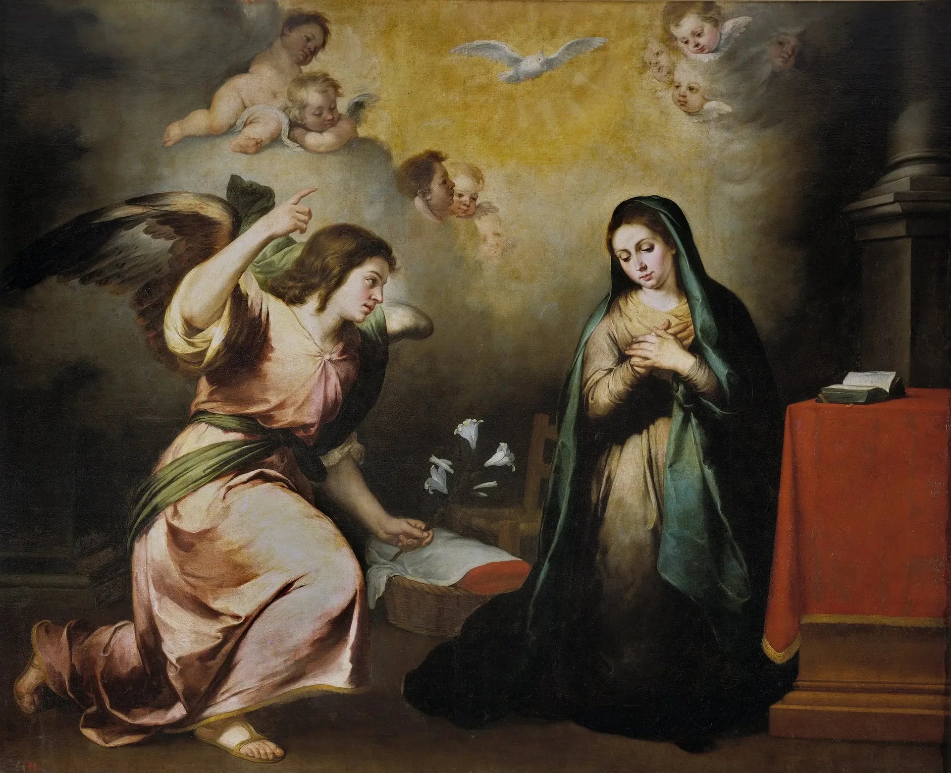 L'Annonciation - Bartolomé Esteban Murillo image 1 copie de tableau peinte à la main
