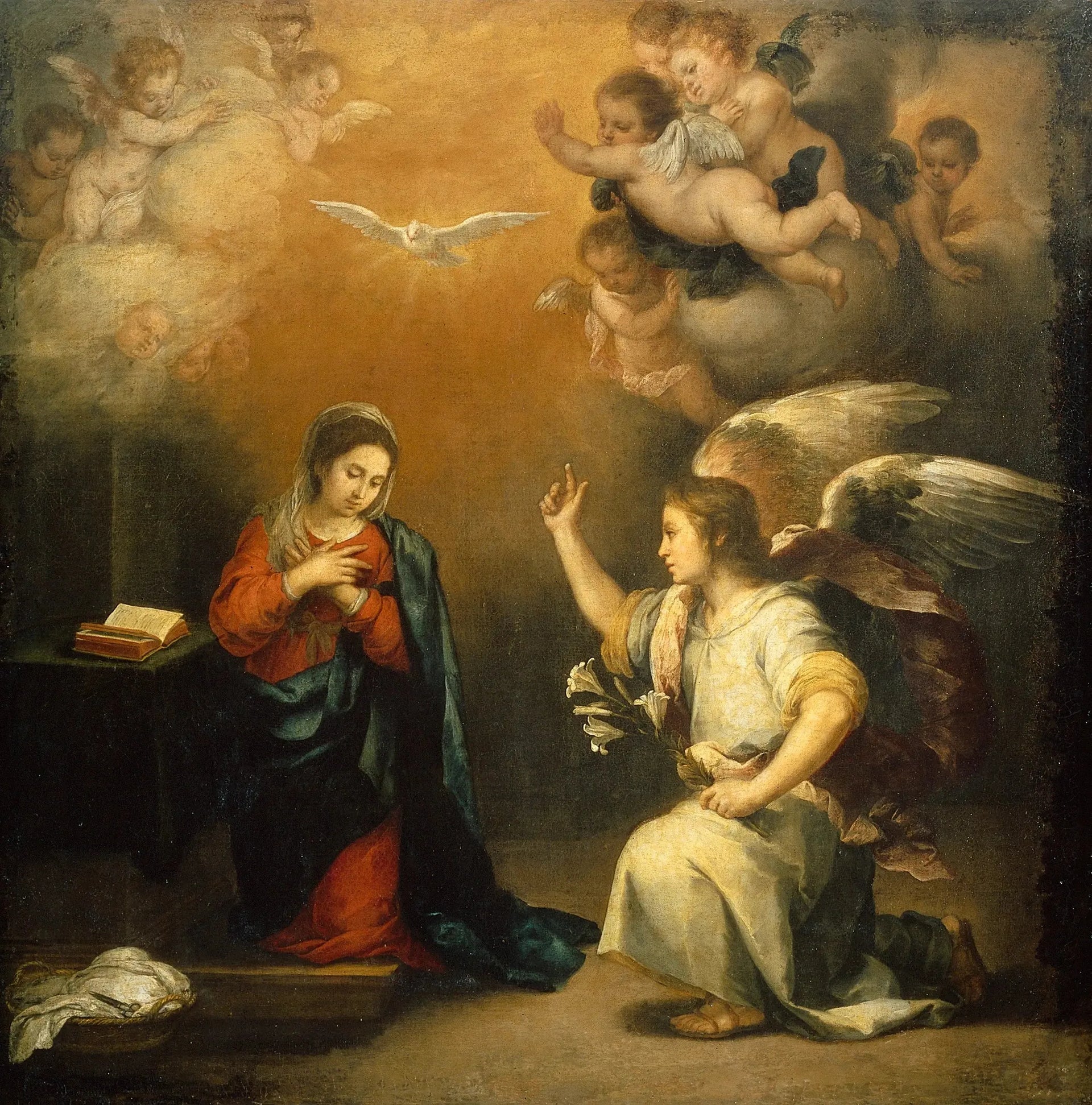 L'Annonciation - Bartolomé Esteban Murillo image 1 reproduction d’œuvre d’art à l’huile