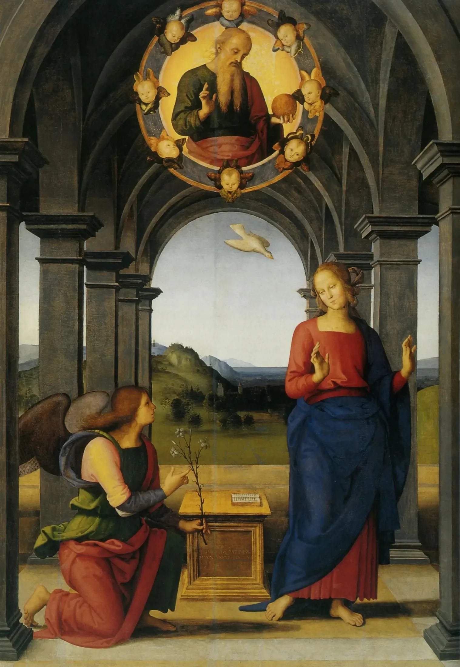 L'Annonciation de Fano - Pietro Perugino image 1 reproduction de peinture à l’huile