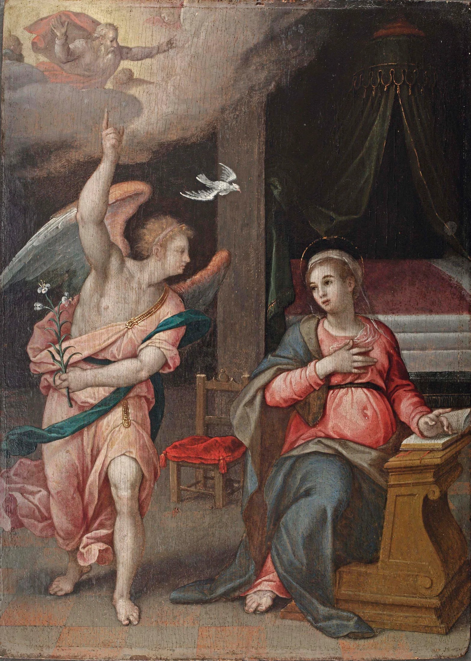l'Annonciation - Denis Calvaert image 1 reproduction de peinture à l’huile