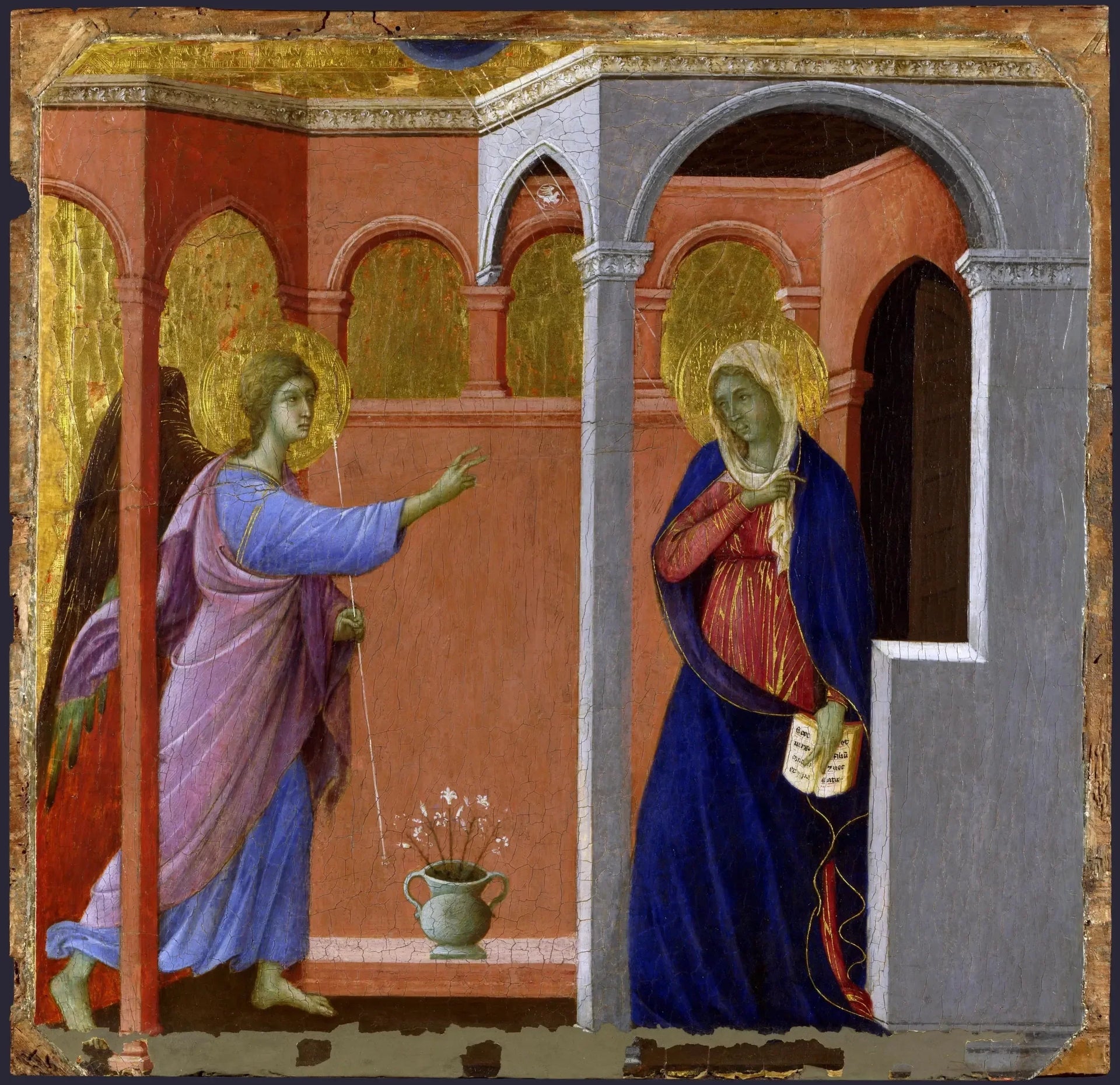 L'Annonciation - Duccio di Buoninsegna image 1 reproduction de peinture à l’huile