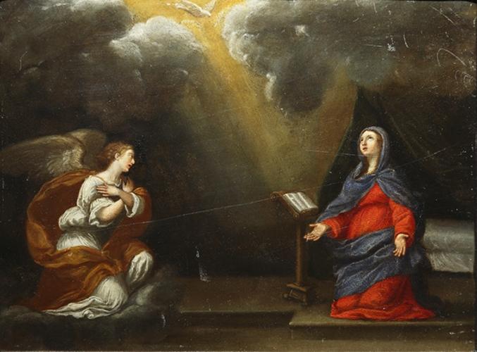 L'Annonciation - Francesco Albani image 1 copie peinte à la main à l’huile