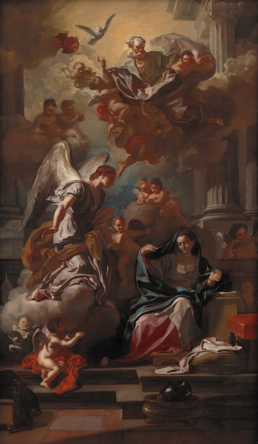 L'Annonciation - Francesco Solimena image 1 copie de tableau peinte à la main