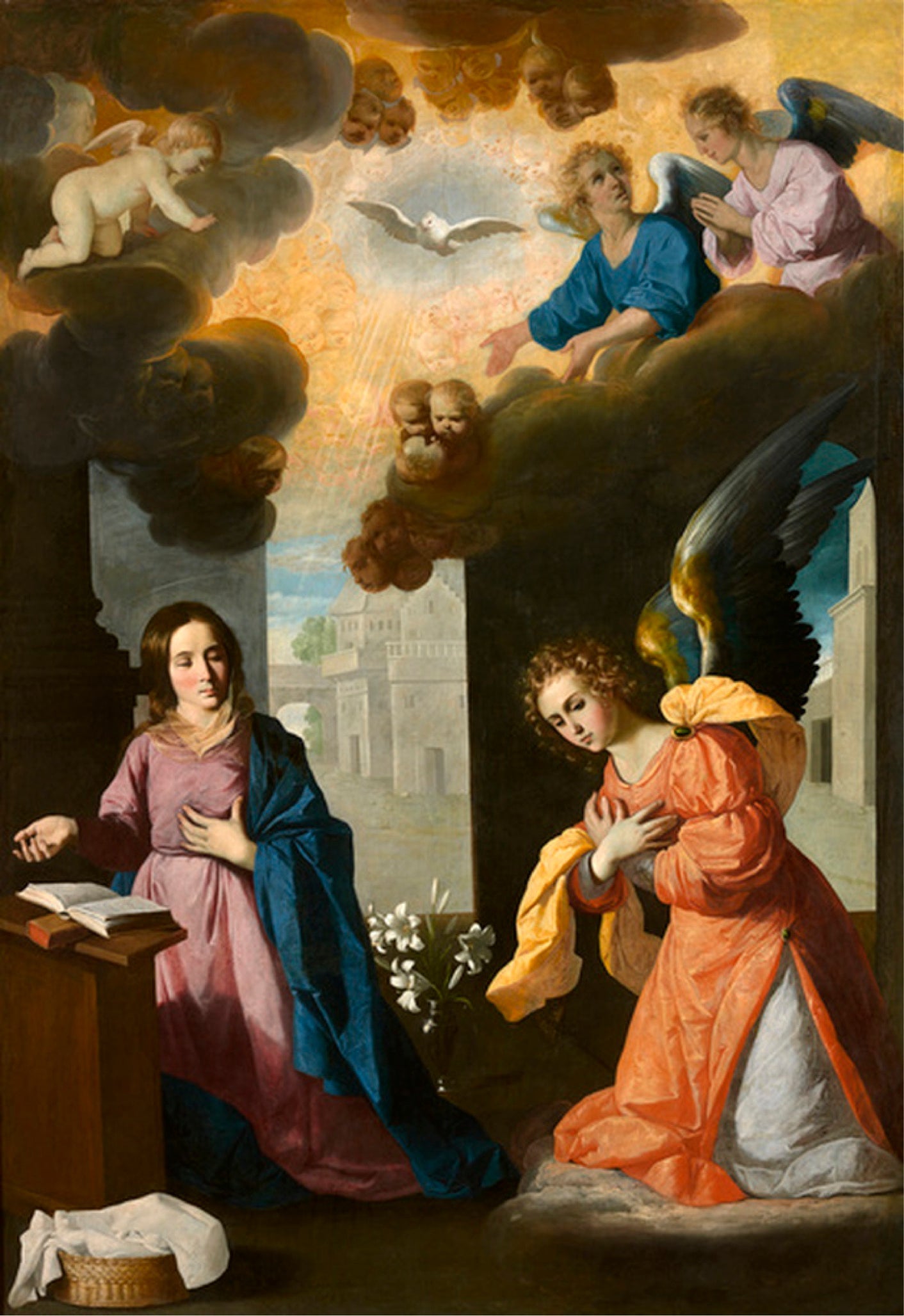 L'Annonciation - Francisco de Zurbarán image 1 copie peinte à la main à l’huile