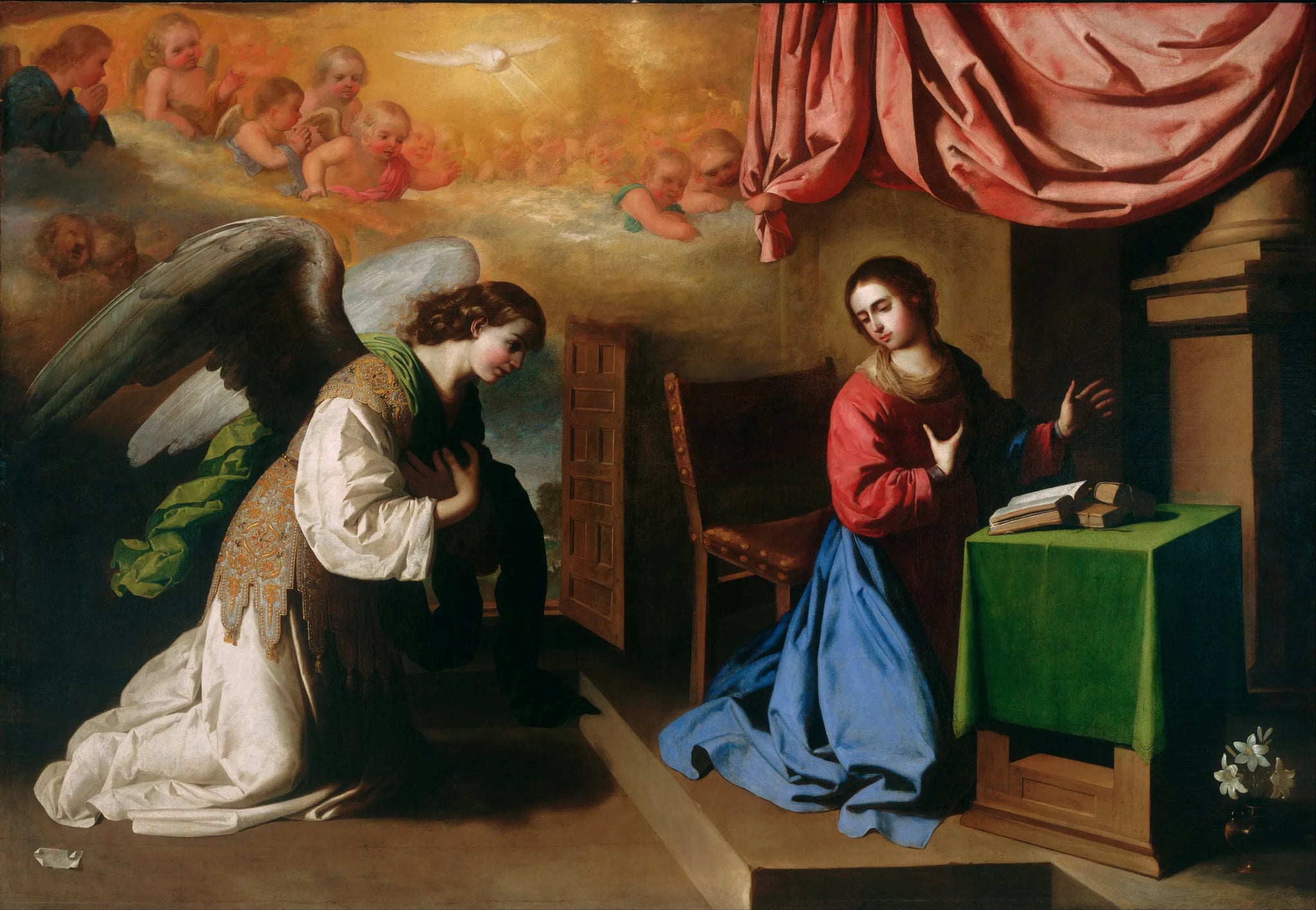L'Annonciation - Francisco de Zurbarán image 1 reproduction de peinture à l’huile
