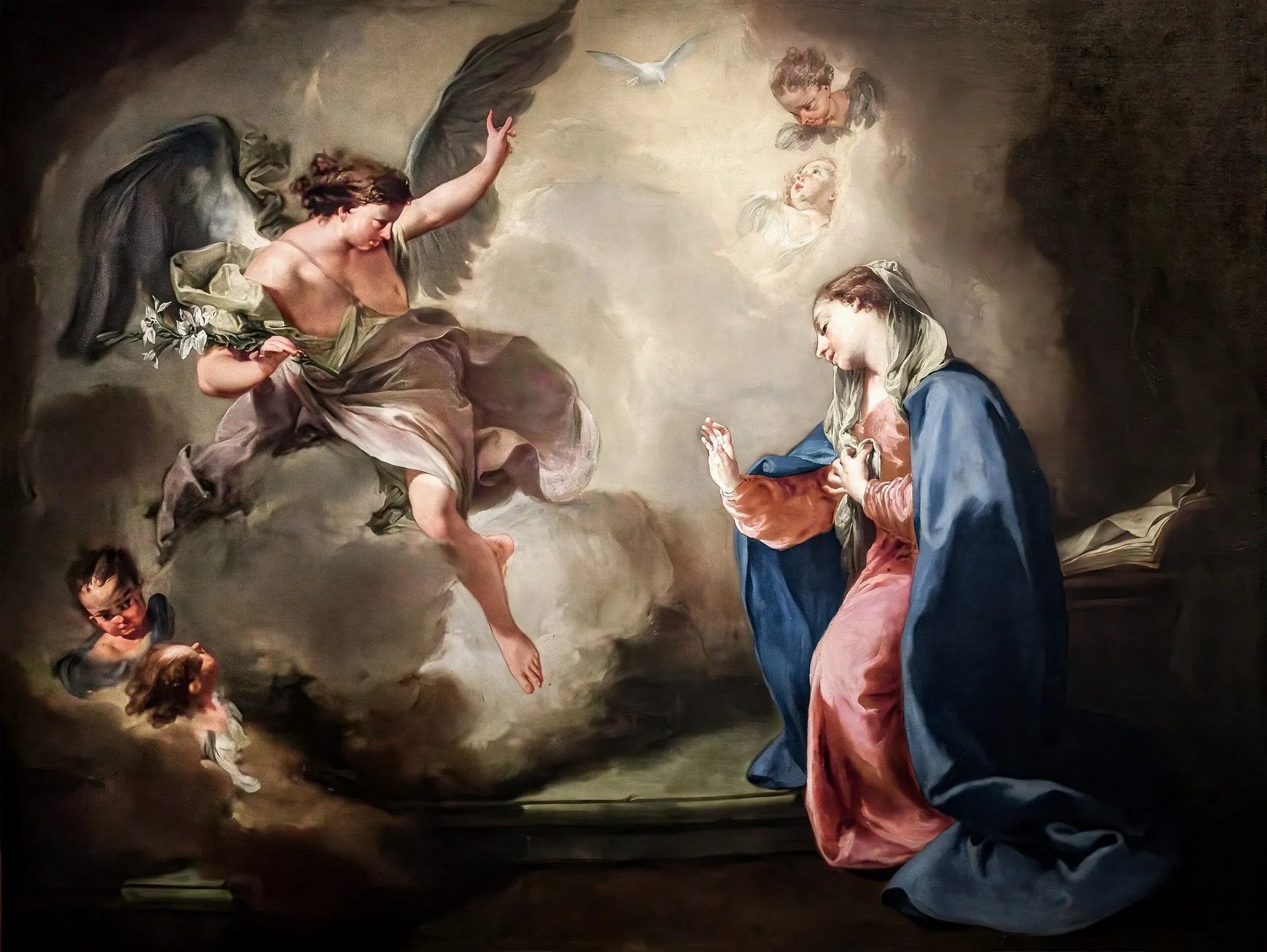 L'Annonciation - Giovanni Battista Pittoni image 1 copie de tableau peinte à la main