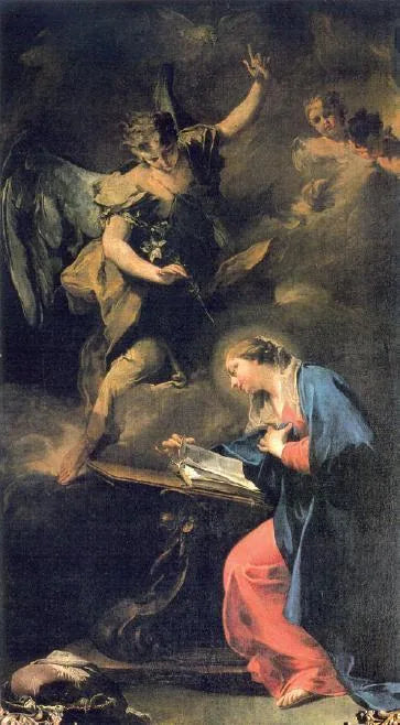 L'Annonciation - Giovanni Battista Pittoni image 1 copie peinte à la main à l’huile