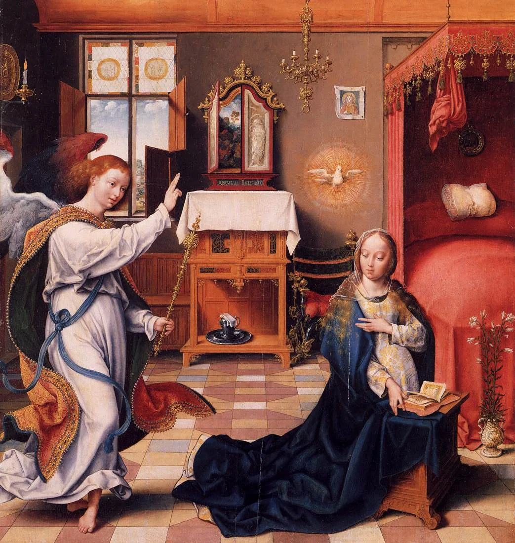 L'Annonciation. - Joos van Cleve image 1 reproduction artisanale de tableau