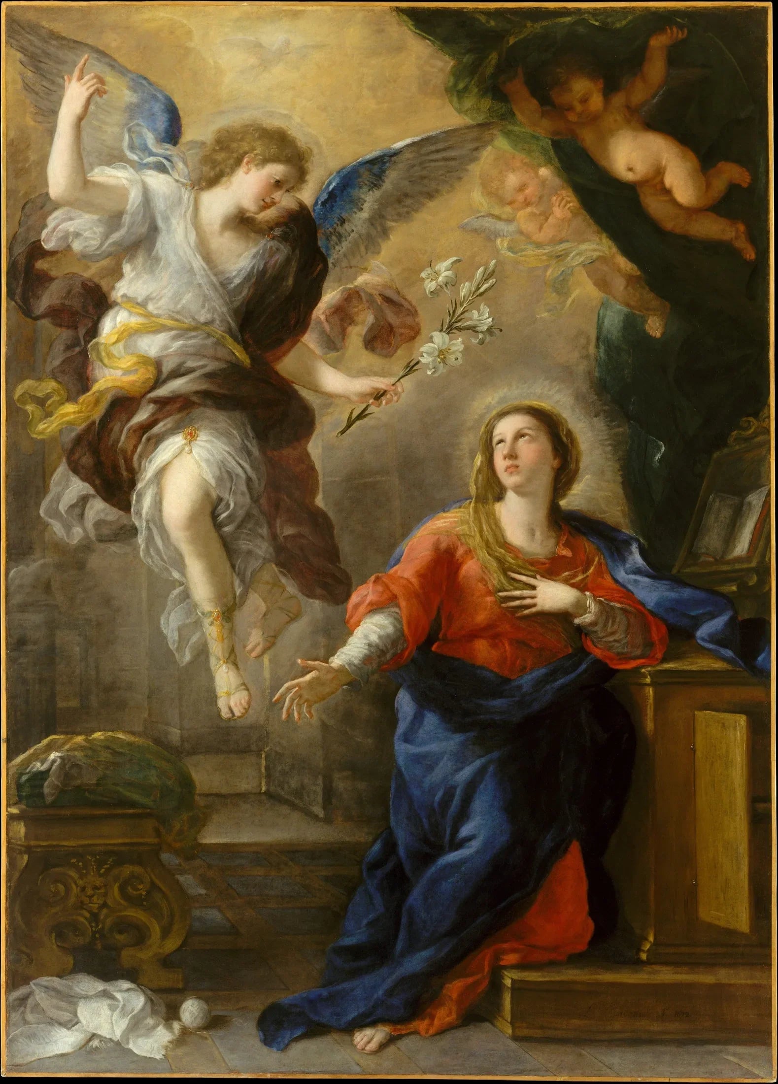 L'Annonciation - Luca Giordano image 1 tableau peint à l’huile sur toile