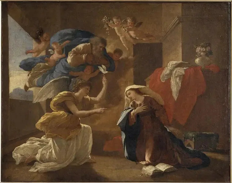 L'Annonciation - Nicolas Poussin image 1 reproduction artisanale de tableau