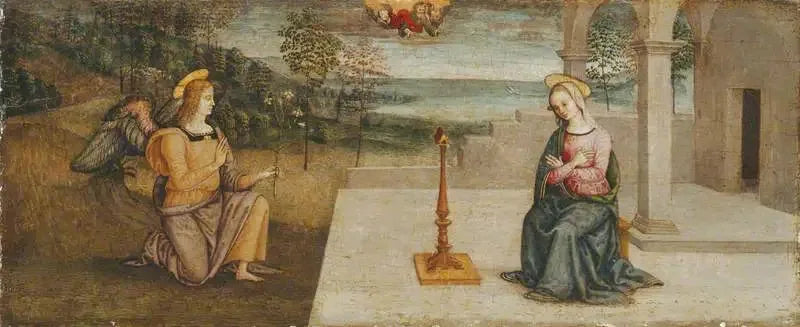 L'Annonciation - Pietro Perugino image 1 copie peinte à la main à l’huile
