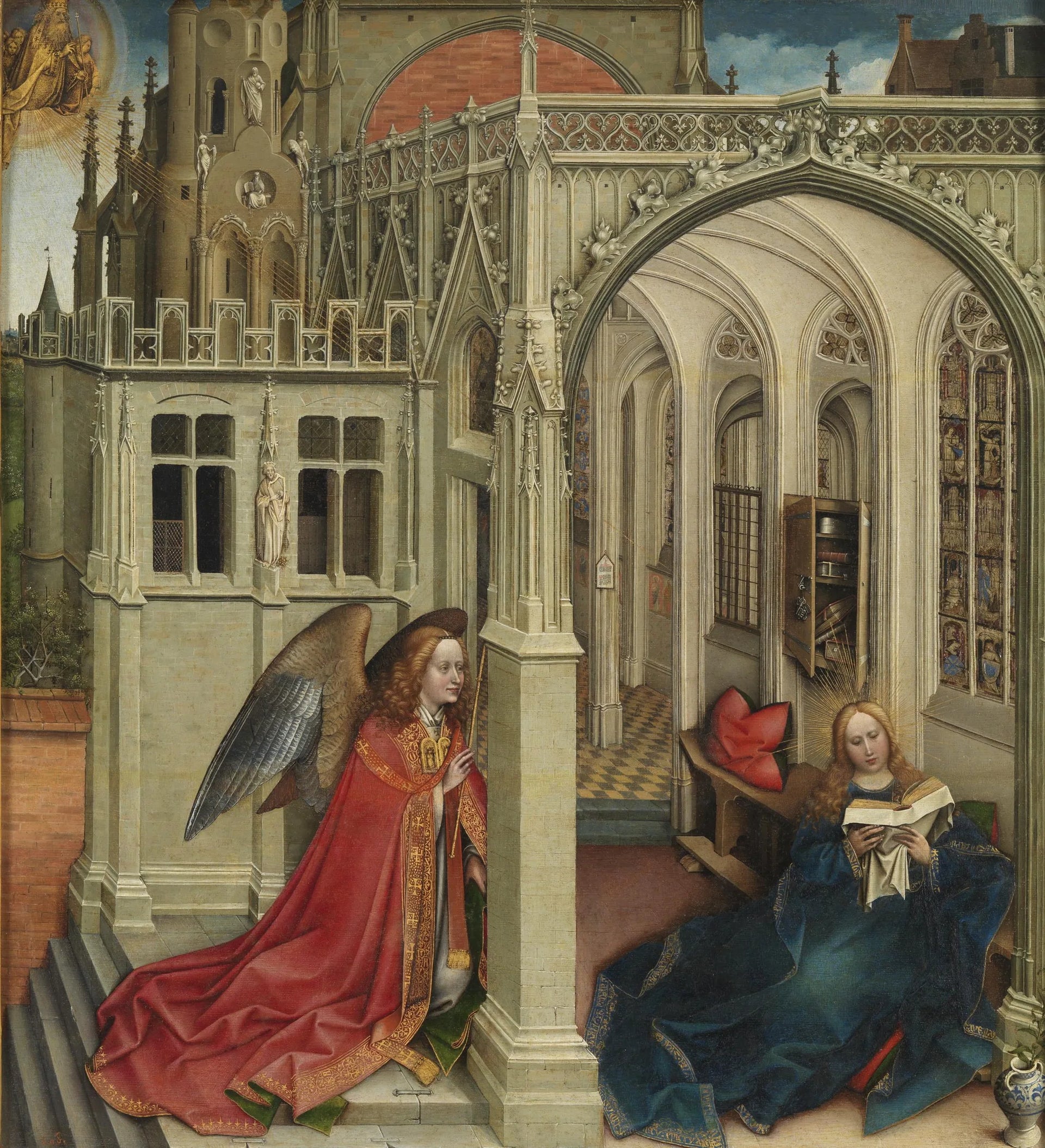 L'Annonciation - Robert Campin image 1 copie peinte à la main à l’huile