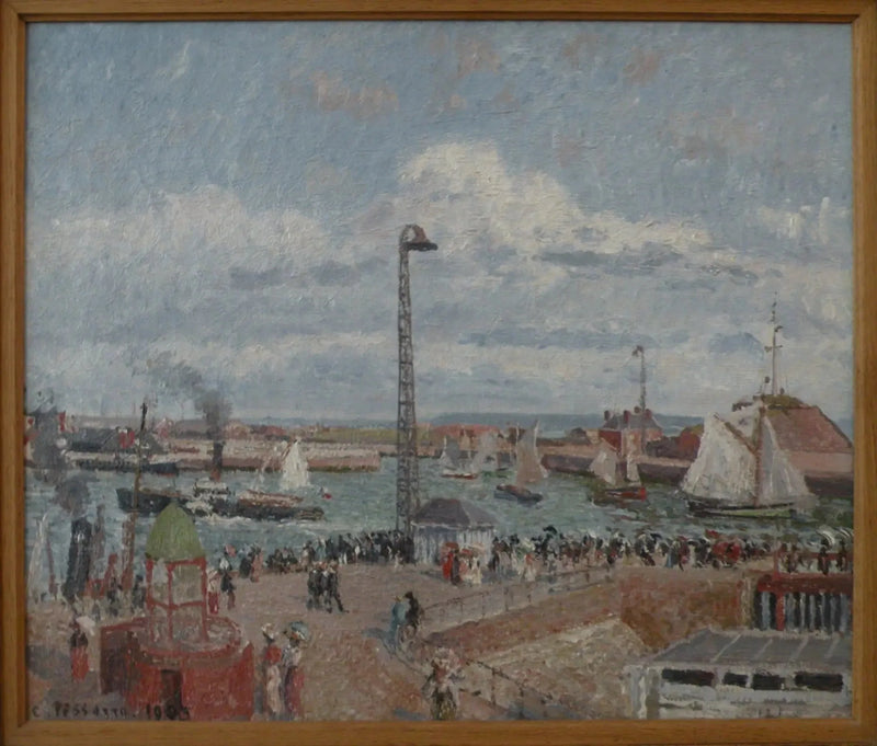 L'anse des pilotes au Havre. Haute mer. Après-midi. Soleil - Camille Pissarro