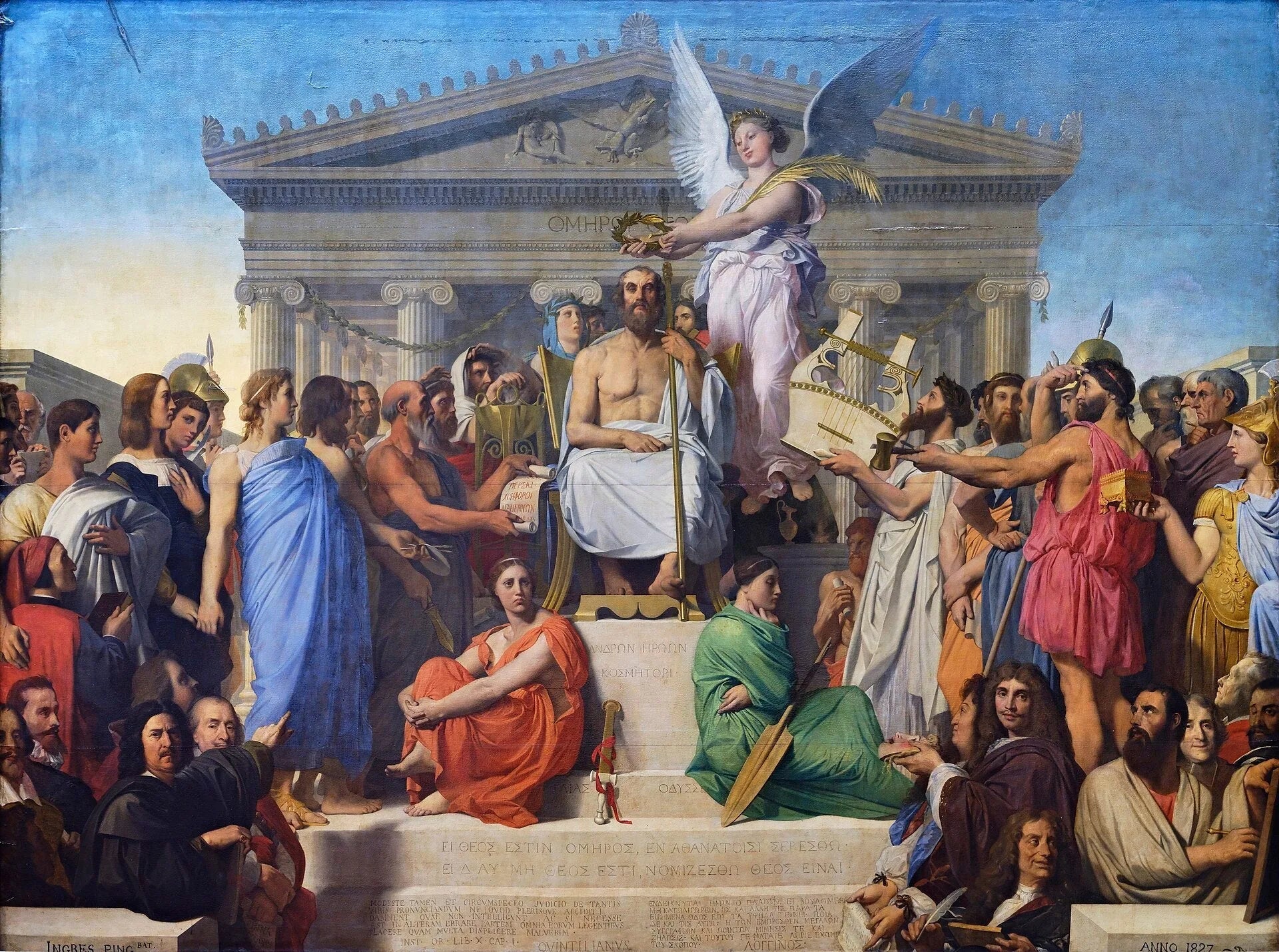L'Apothéose d'Homère - Jean-Auguste-Dominique Ingres image 1 reproduction de peinture à l’huile