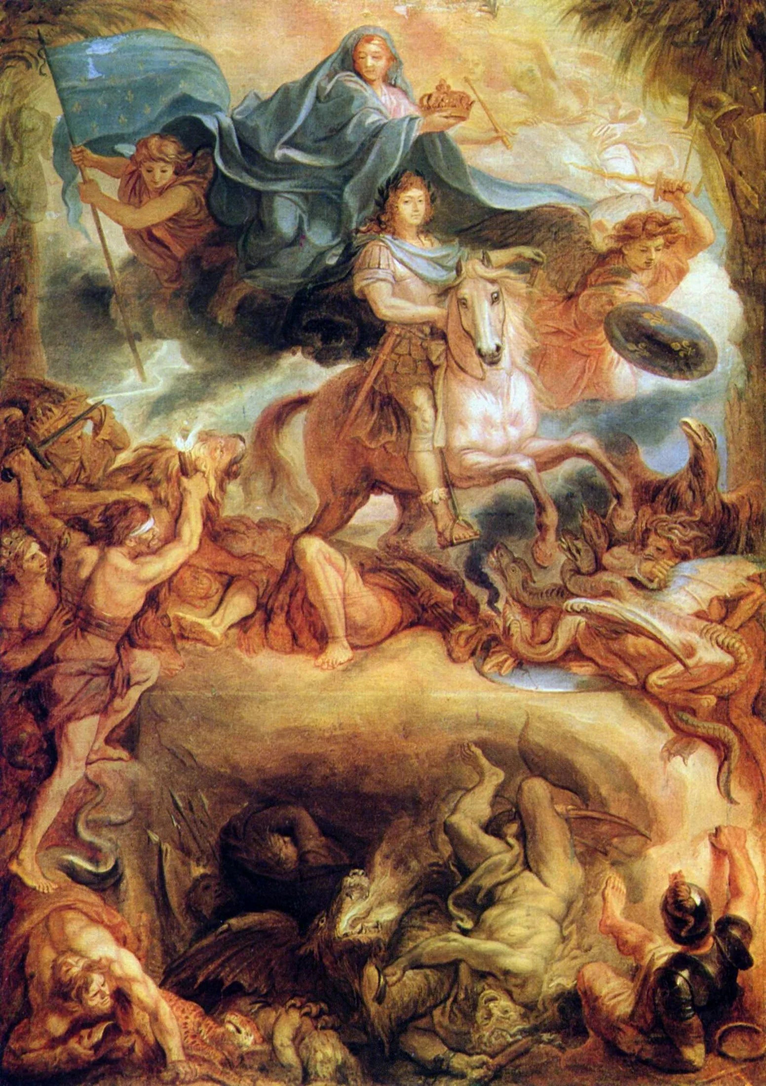 L'apothéose de Louis XIV - Charles Le Brun image 1 tableau peint à l’huile sur toile