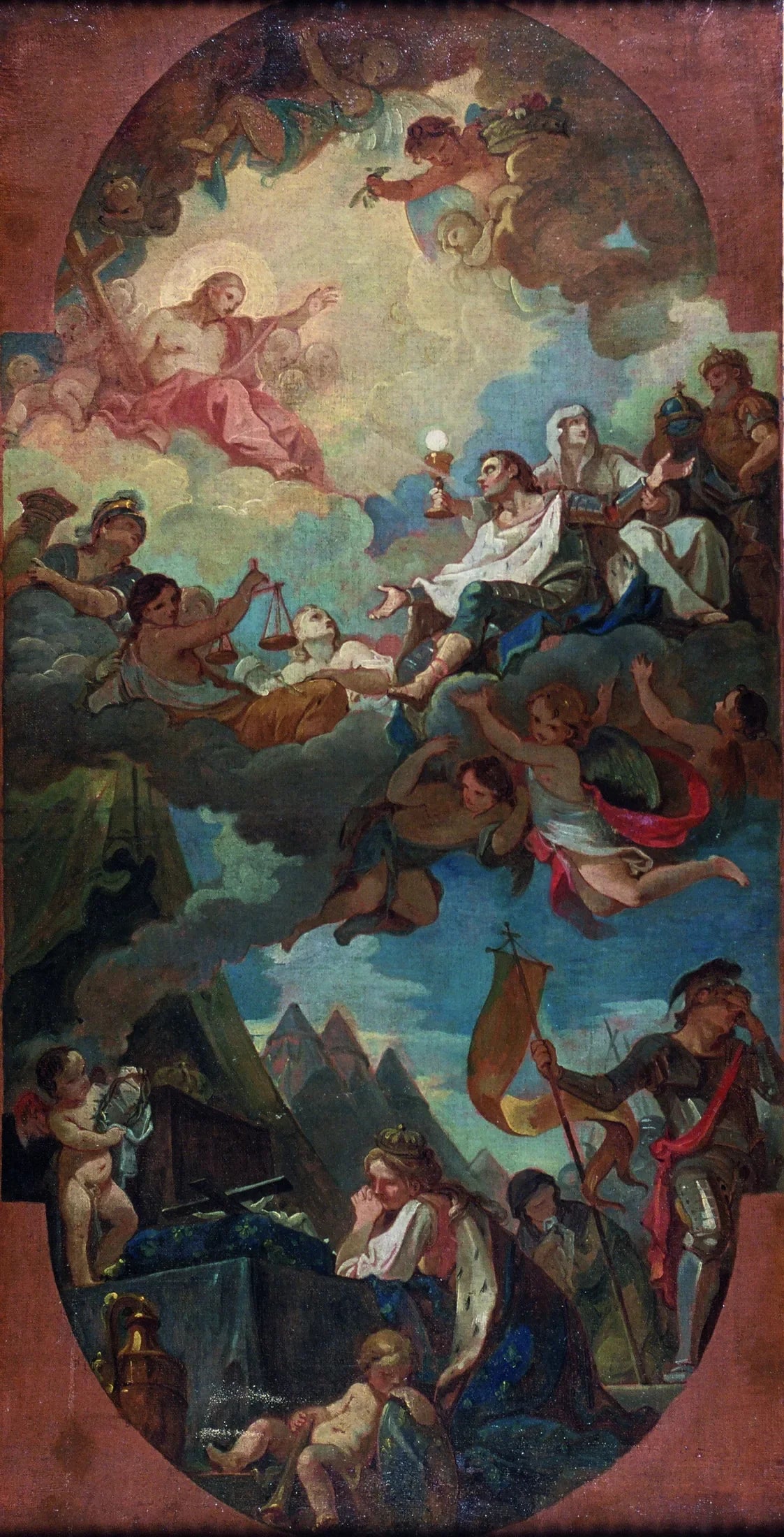 L’apothéose de Saint-Louis - Charles-Joseph Natoire image 1 reproduction de peinture à l’huile