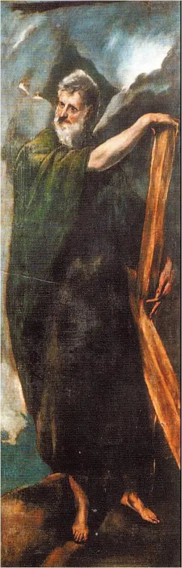 L'apôtre André en pied - El Greco image 1 reproduction de peinture à l’huile