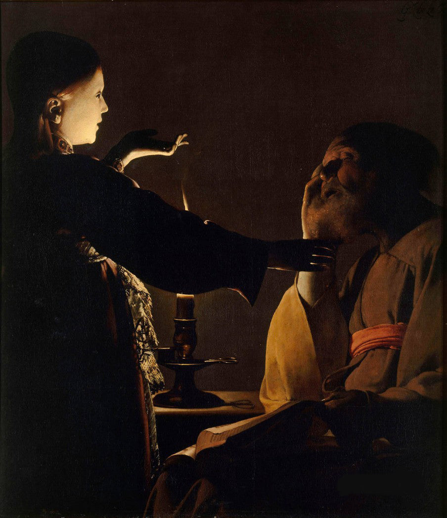 L'Apparition de l'ange à Joseph - Georges de La Tour image 1 copie de tableau peinte à la main