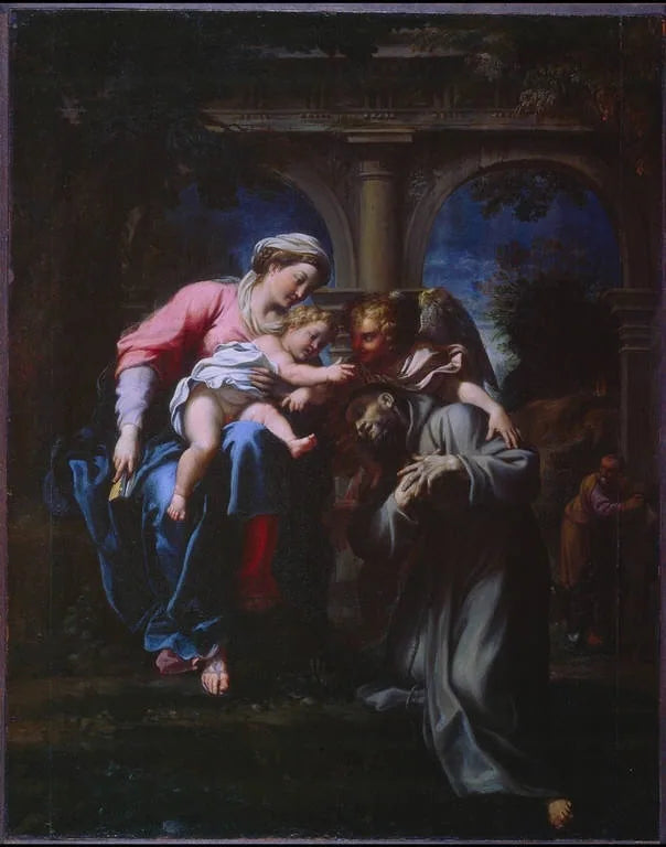 L'apparition de la Vierge et de l'Enfant Jésus à saint François - Annibale Carracci