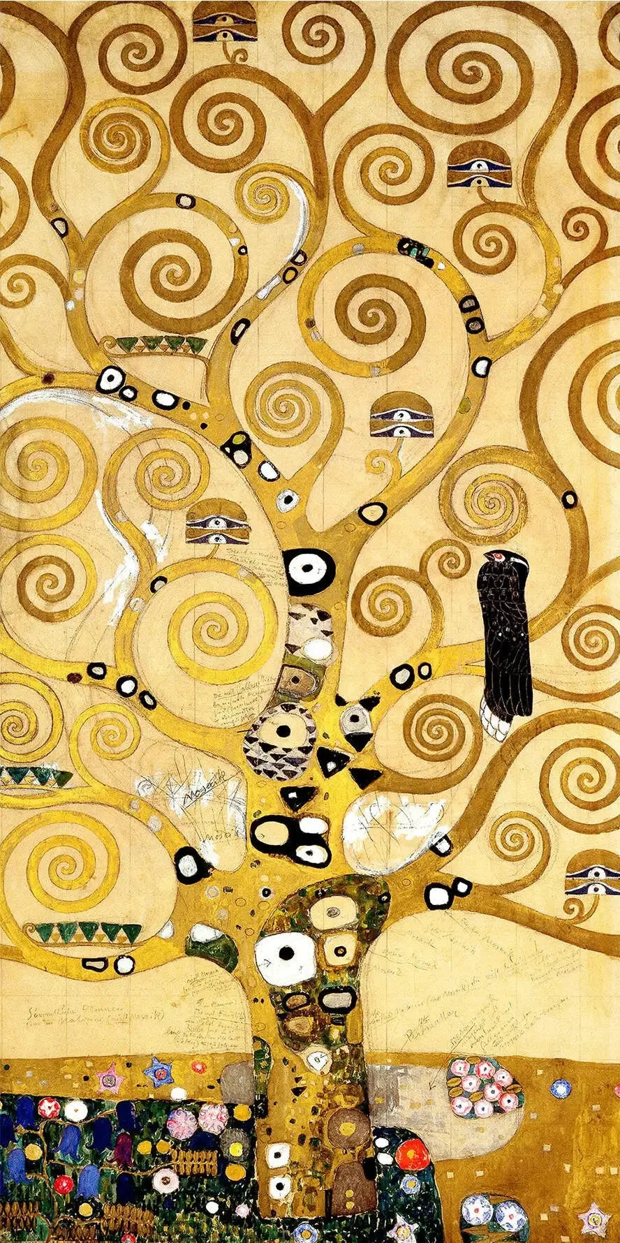 L’Arbre de Vie Central - Gustav Klimt image 1 copie peinte à la main à l’huile