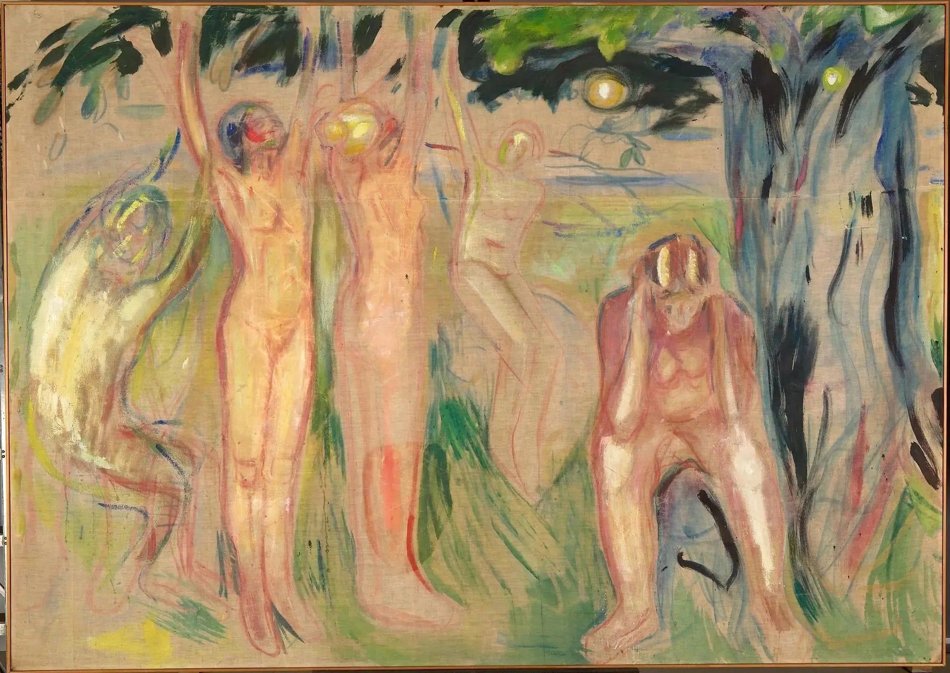 L'Arbre de vie : partie gauche - Edvard Munch image 1 copie peinte à la main à l’huile