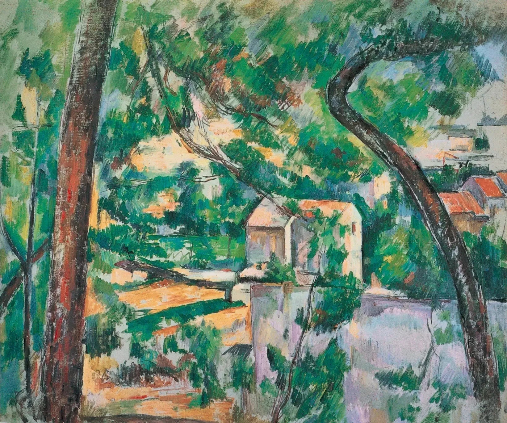 L'Arbre tordu - Paul Cézanne image 1 tableau peint à l’huile sur toile