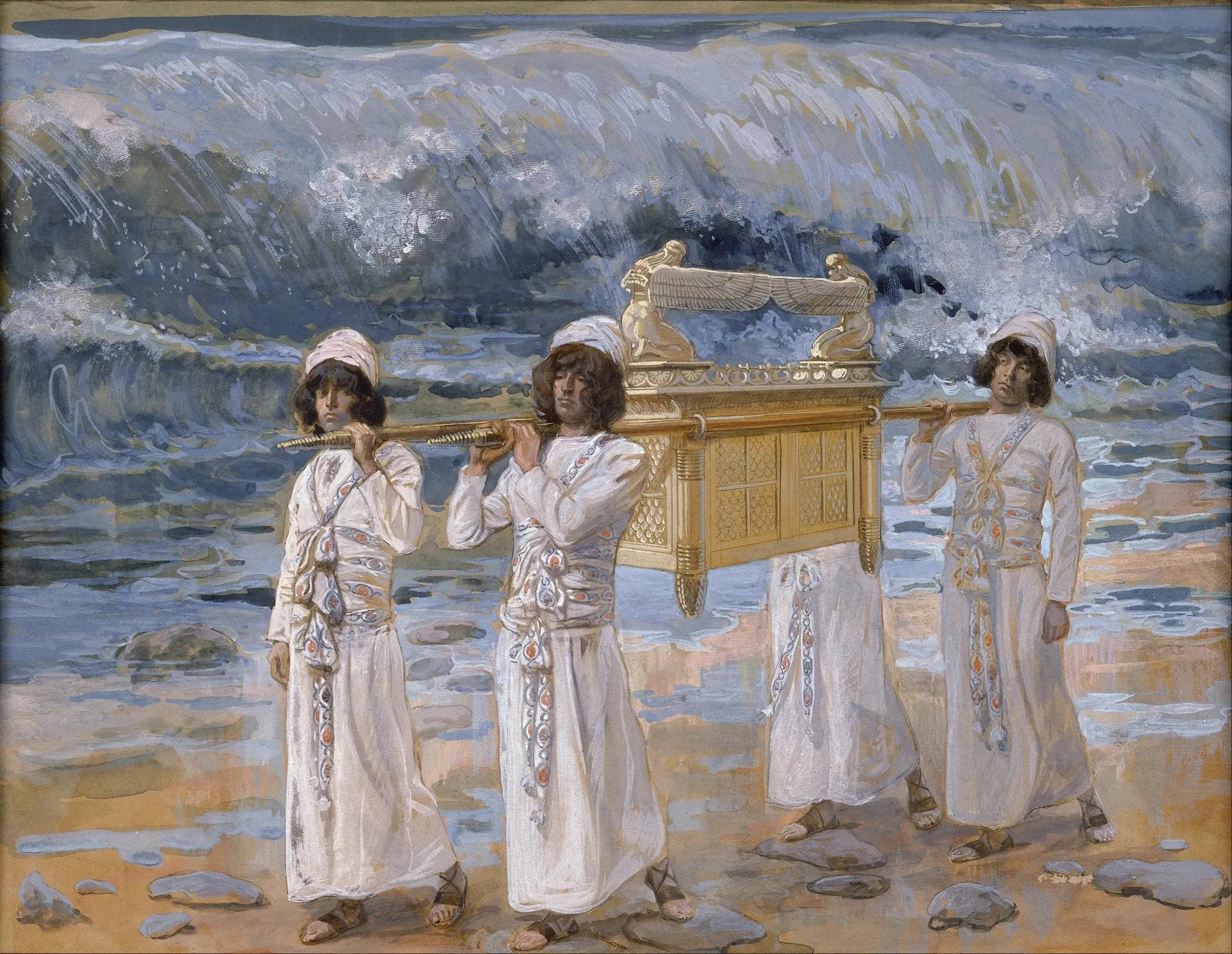 L'Arche passe le Jourdain - James Tissot image 1 reproduction artisanale de tableau