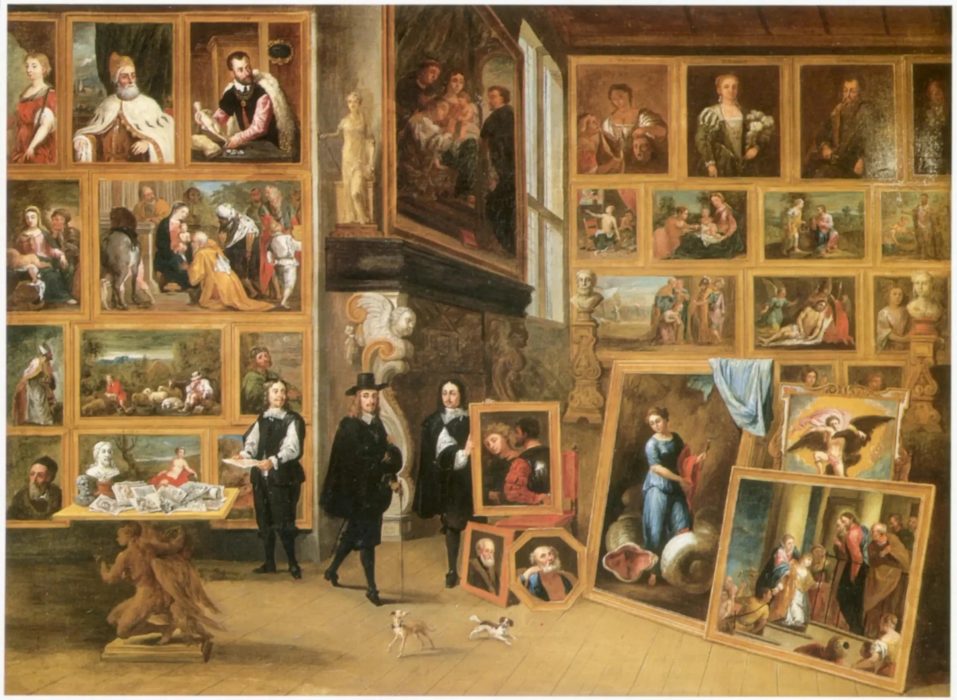 L'Archiduc Léopold-Guillaume dans sa galerie à Bruxelles - David Teniers le Jeune image 1 reproduction artisanale de tableau