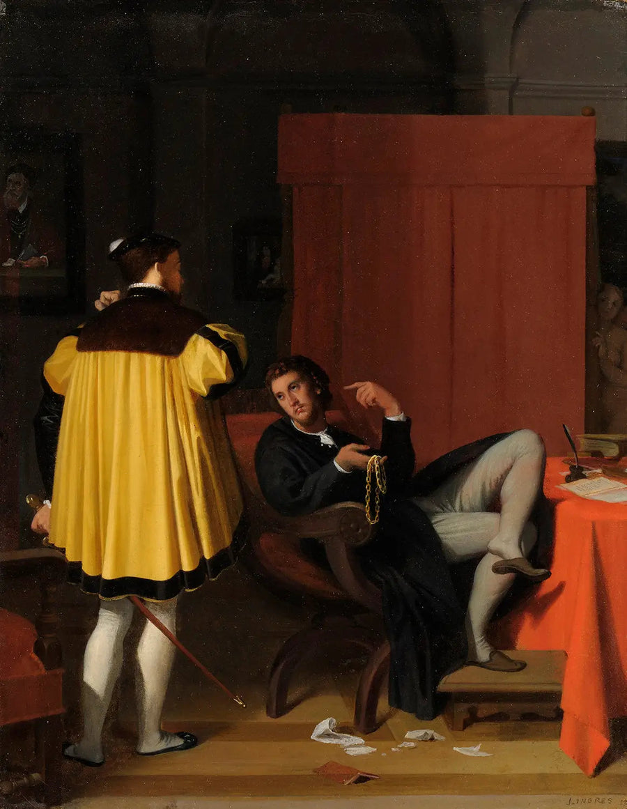 L'Arétin et l'envoyé de Charles Quint - Jean-Auguste-Dominique Ingres