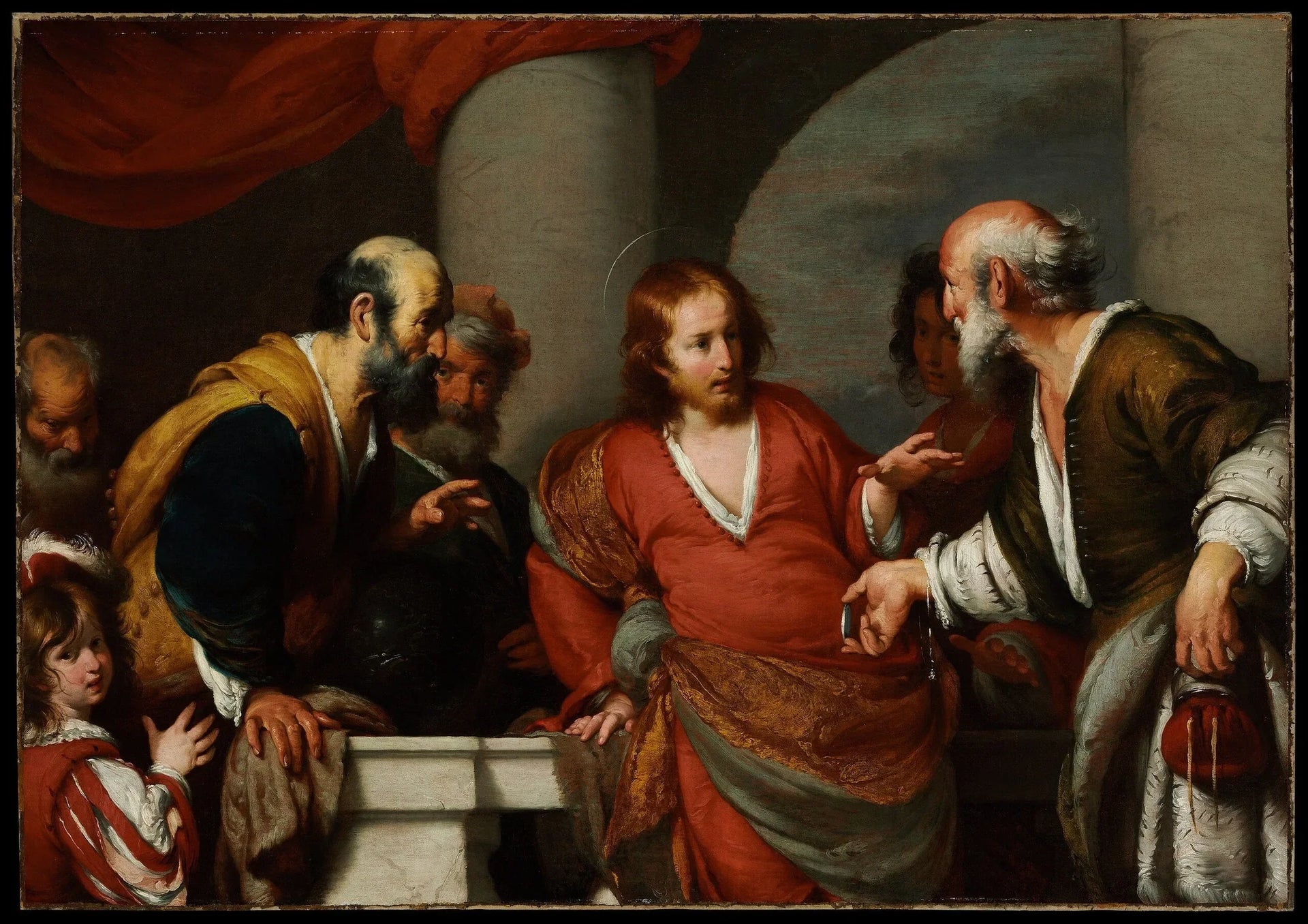 L'argent du tribut - Bernardo Strozzi image 1 tableau peint à l’huile sur toile