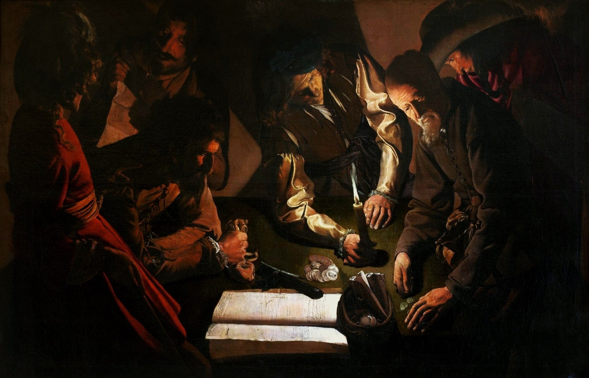 L'Argent versé - Georges de La Tour image 1 reproduction artisanale de tableau