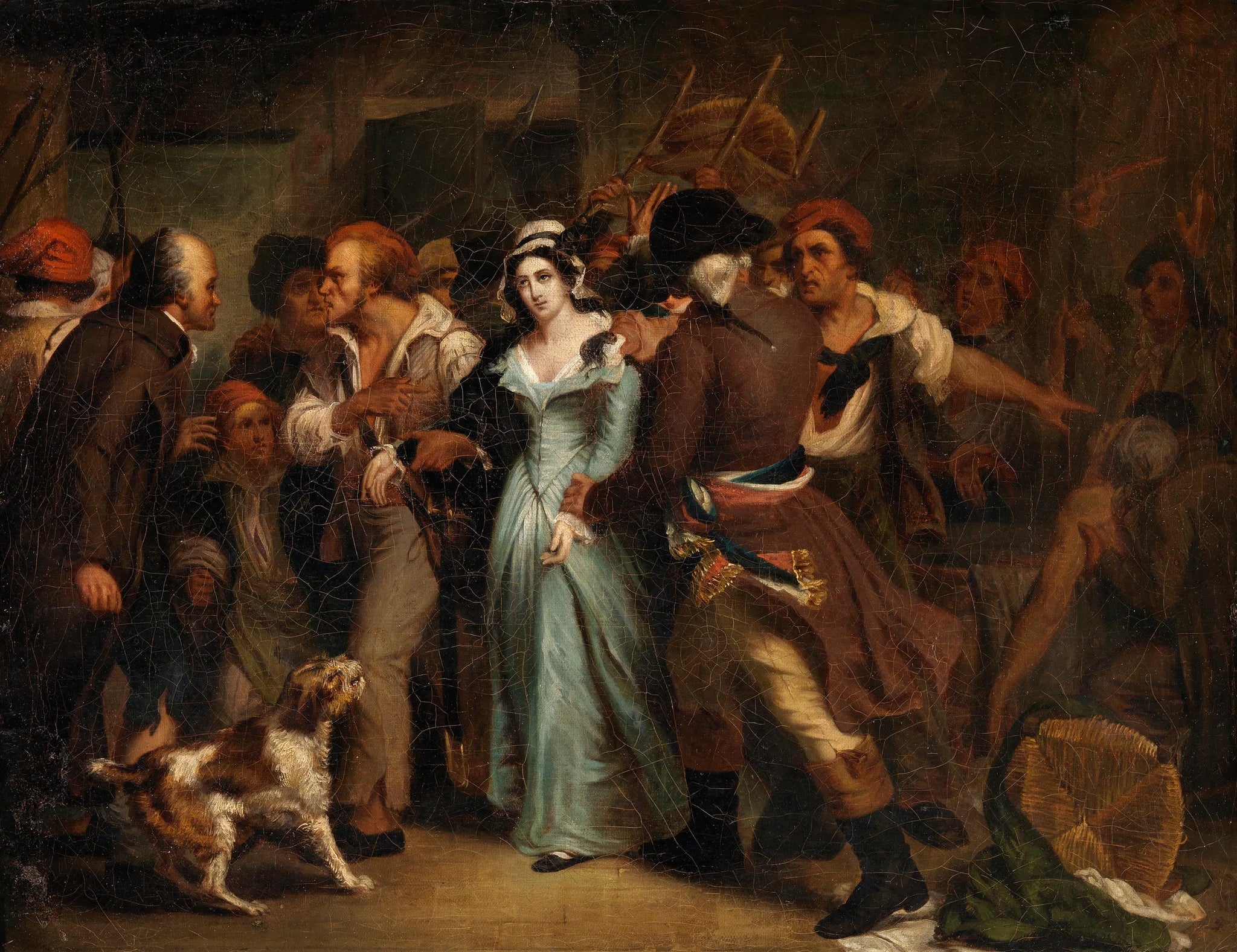 L'arrestation de Charlotte Corday - Ary Scheffer image 1 copie de tableau peinte à la main