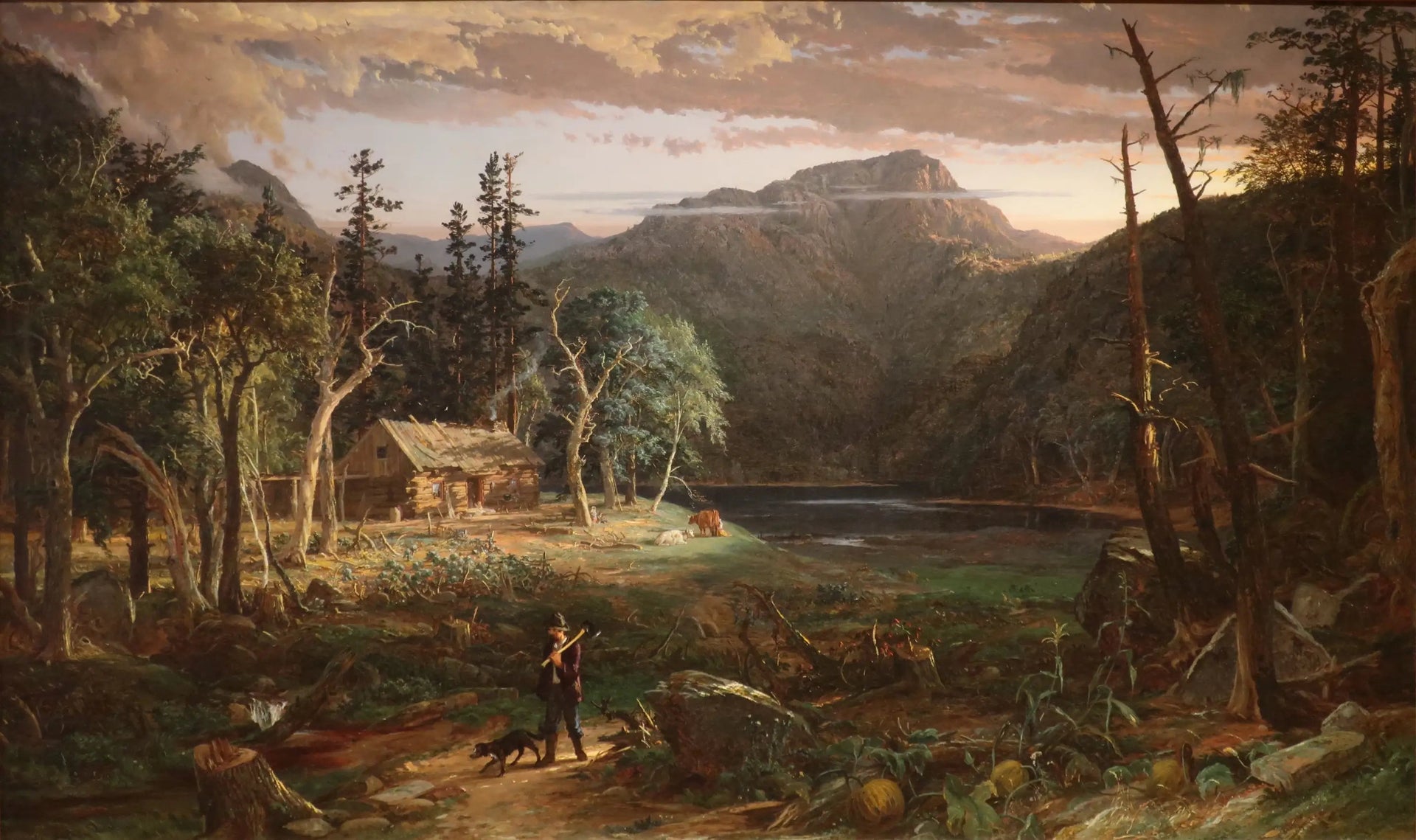 L'arrière-pays de l'Amérique - Jasper Francis Cropsey image 1 tableau peint à l’huile sur toile