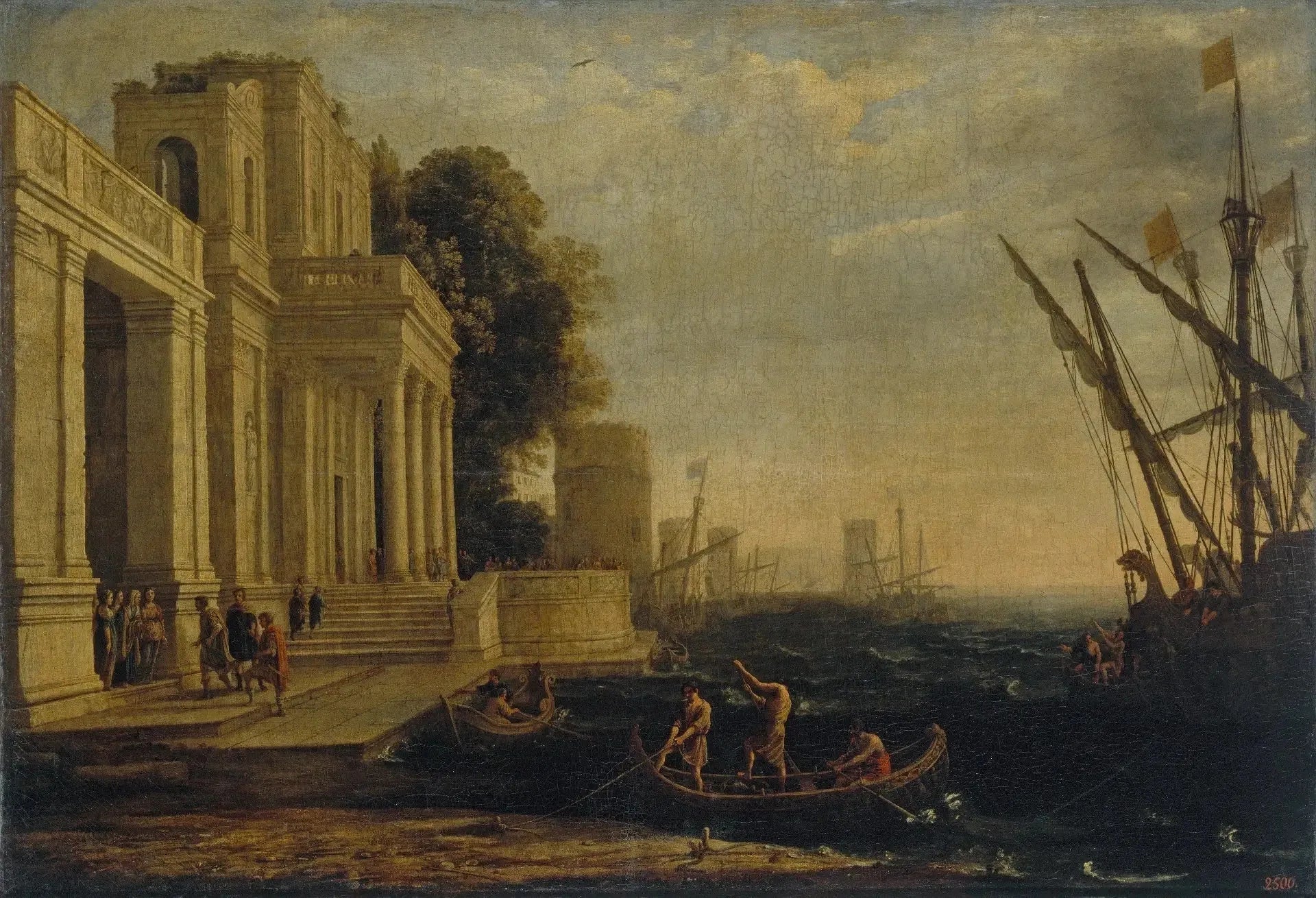 L'arrivée d'Ulysse à la cour du roi Lycomède - Claude Lorrain image 1 reproduction d’œuvre d’art à l’huile
