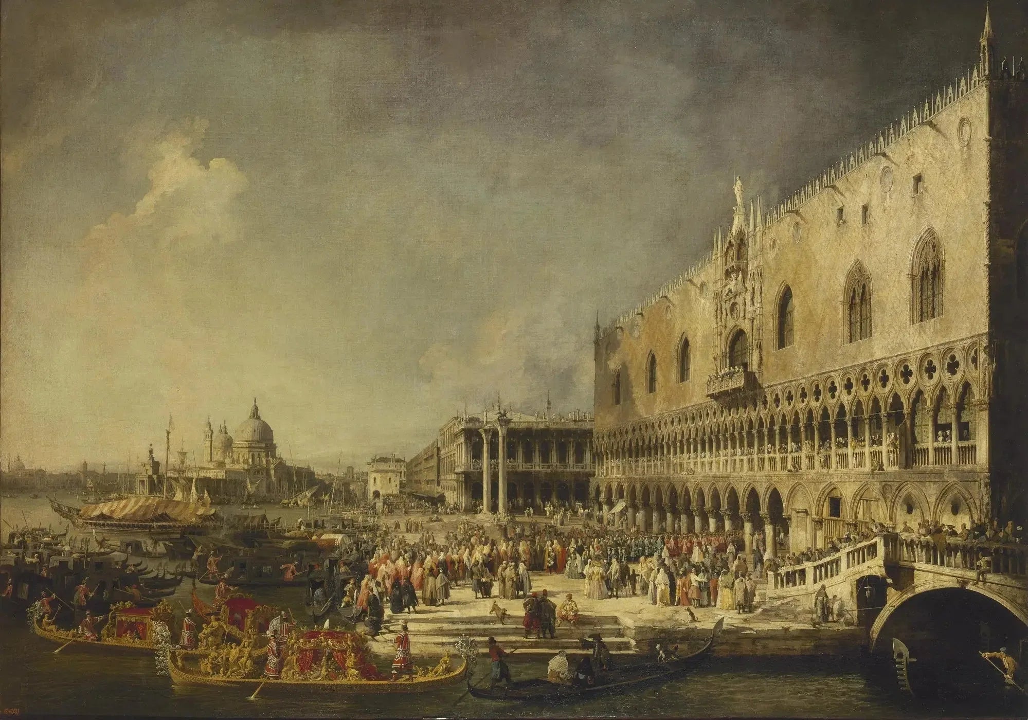 L'Arrivée de l'Ambassadeur français à Venise - Canaletto image 1 reproduction artisanale de tableau