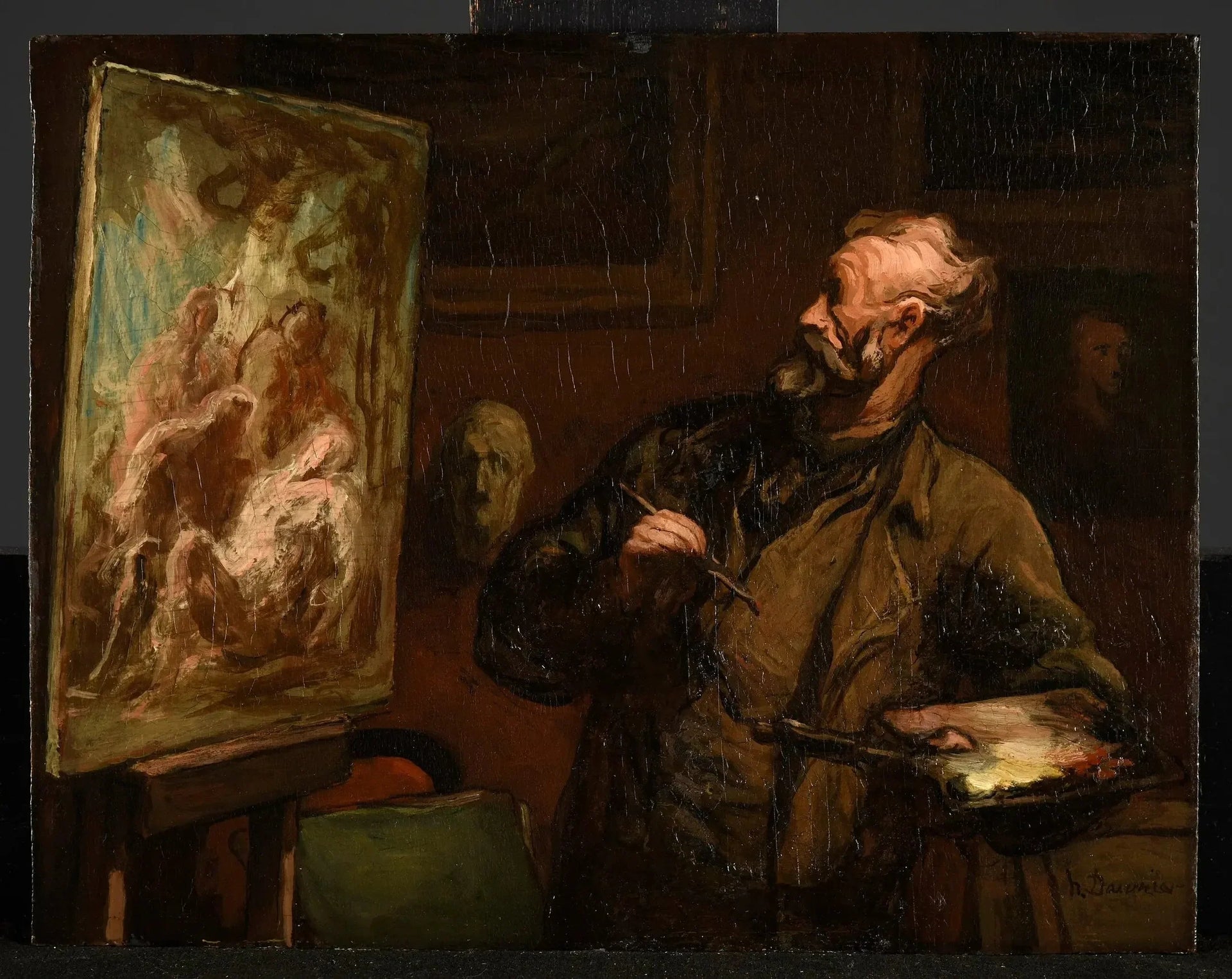 L'artiste à la mise au tombeau - Honoré Daumier image 1 copie de tableau peinte à la main