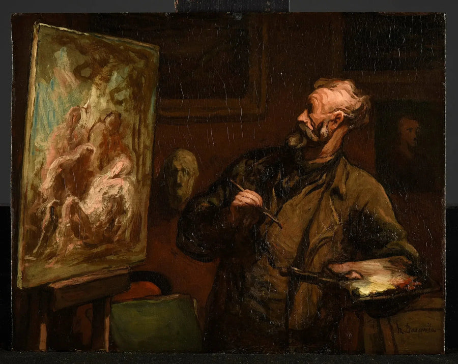 L'artiste à la mise au tombeau - Honoré Daumier