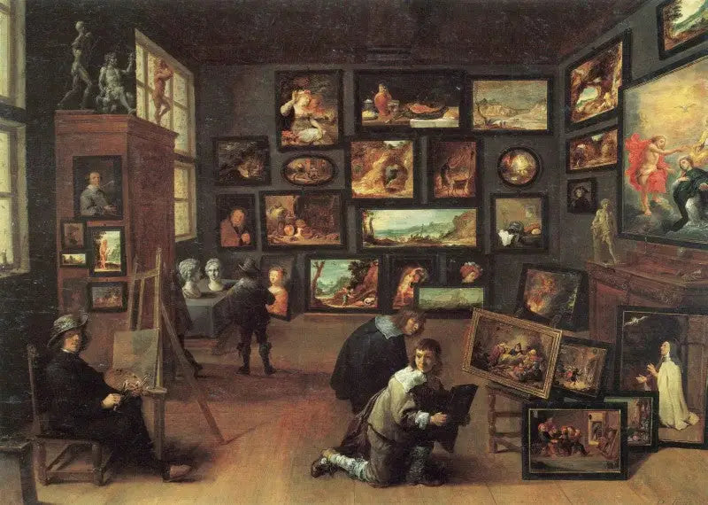 L'artiste dans son atelier - David Teniers le Jeune image 1 reproduction artisanale de tableau