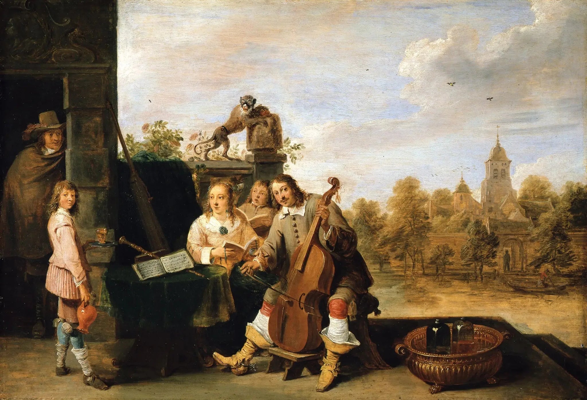 L'artiste et sa famille - David Teniers le Jeune image 1 copie de tableau peinte à la main