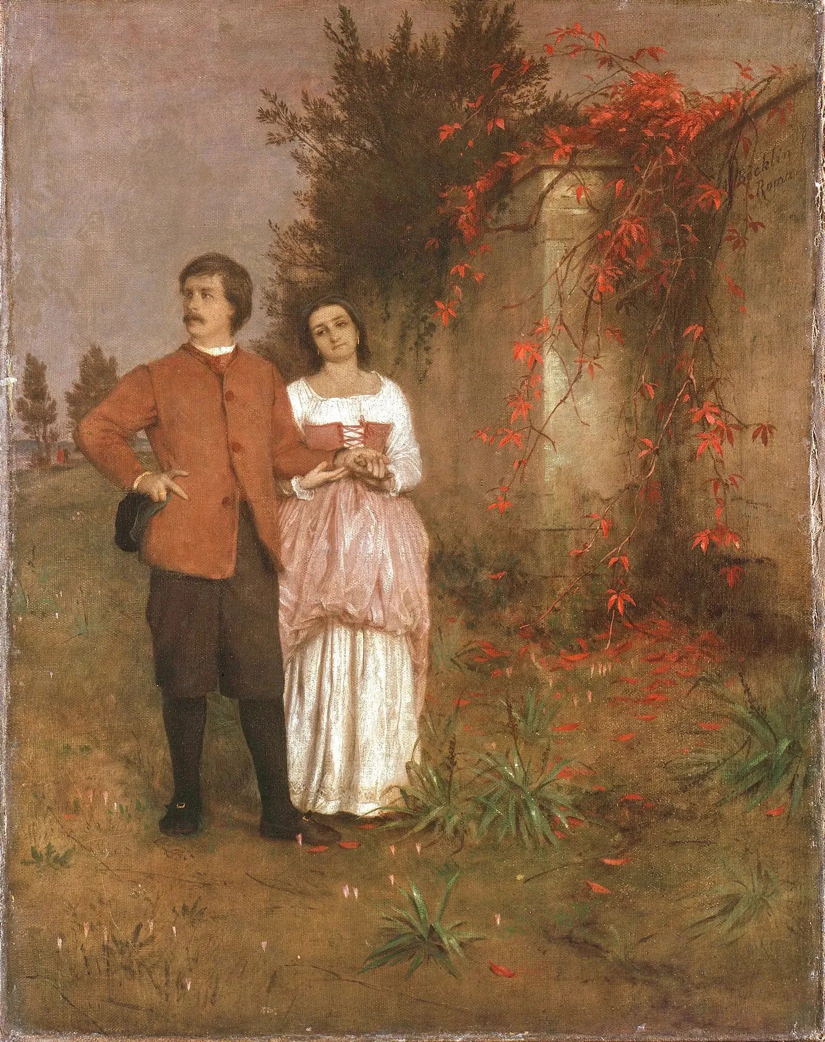 L'artiste et sa femme - Arnold Böcklin image 1 reproduction artisanale de tableau