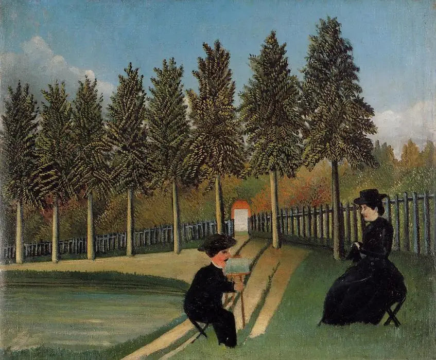L'Artiste peignant sa femme - Henri Rousseau image 1 tableau peint à l’huile sur toile