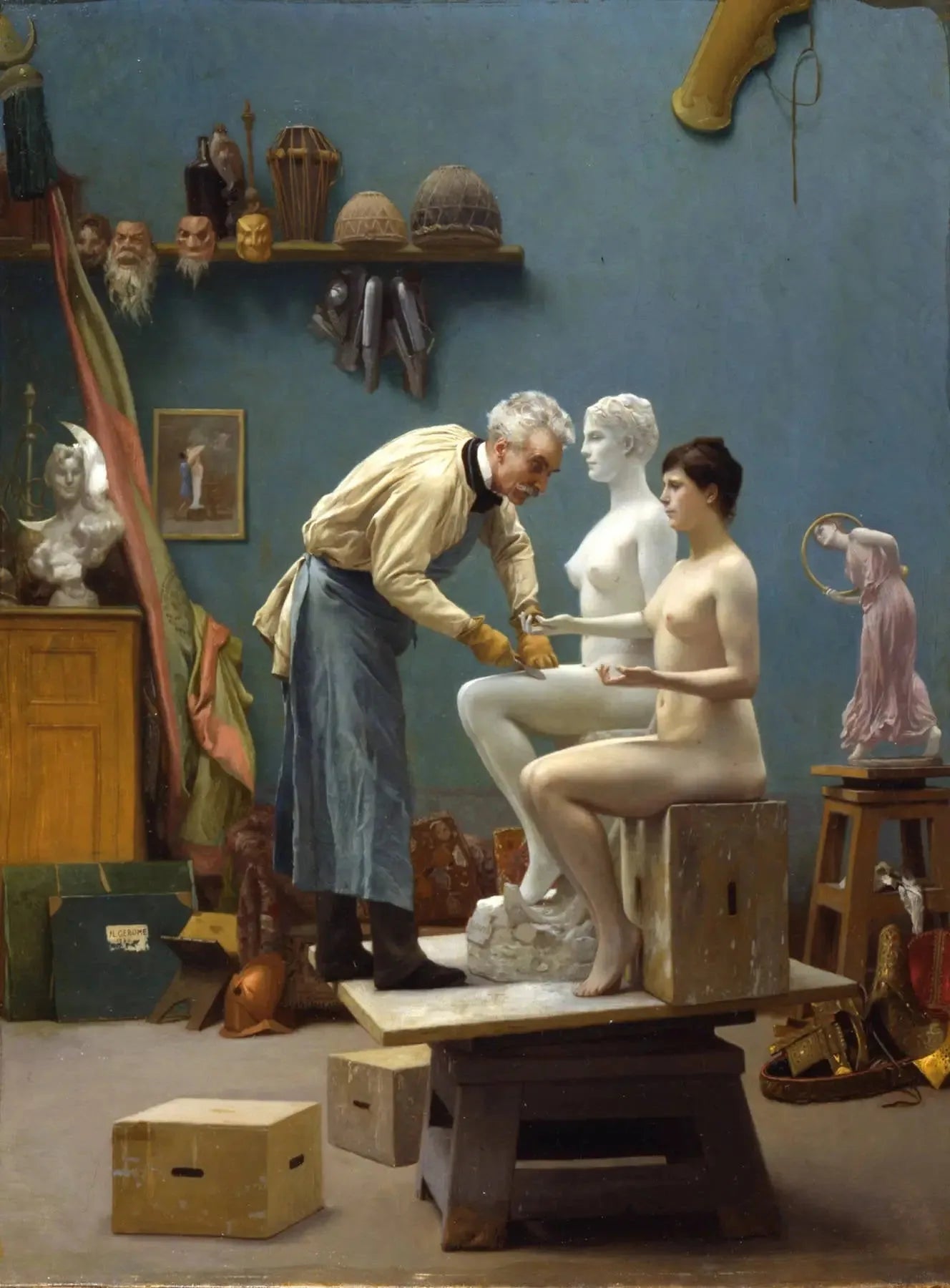 L'Artiste sculpteur Tanagra - Jean-Léon Gérôme image 1 tableau peint à l’huile sur toile