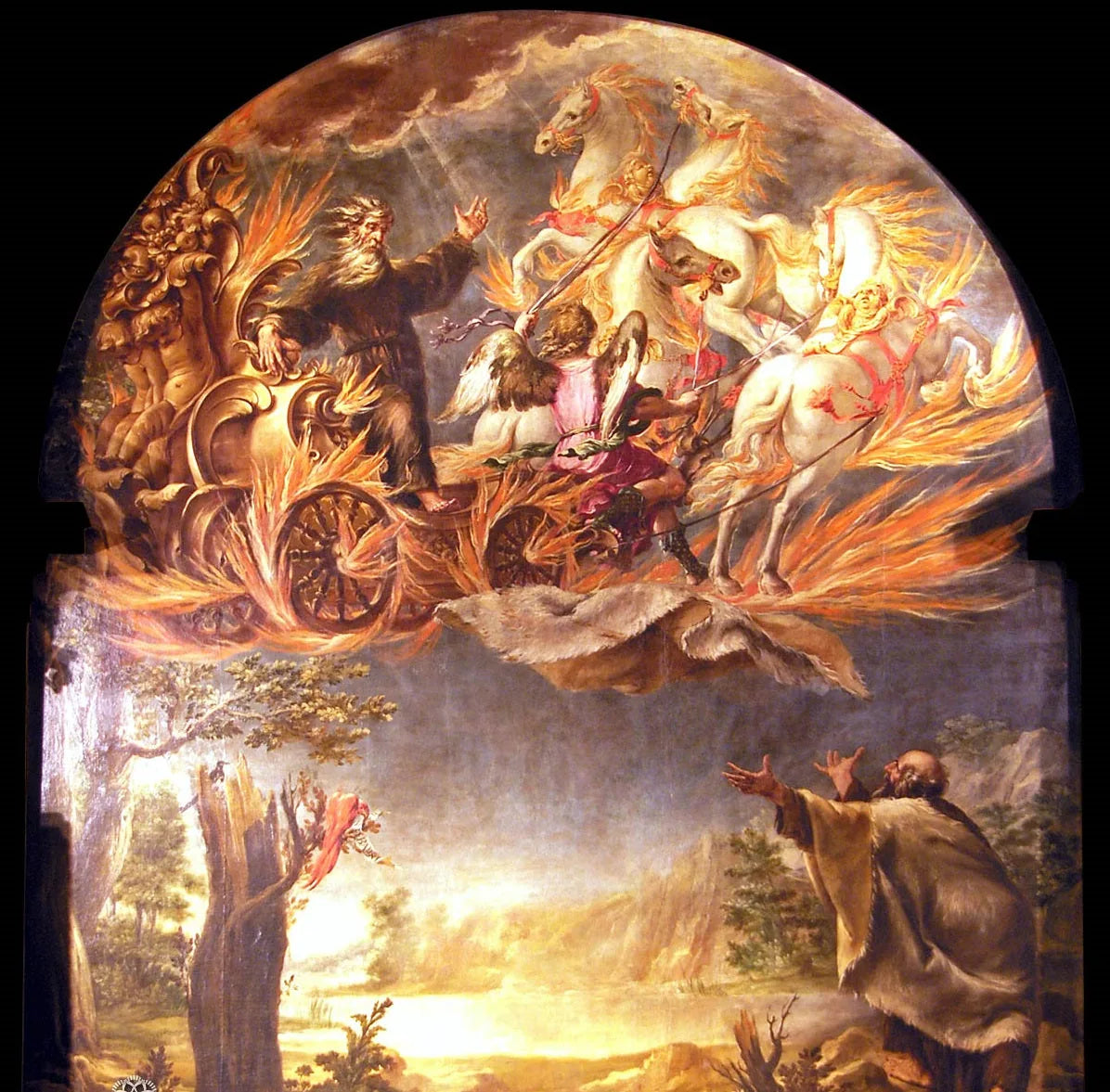 L'Ascension d'Élie - Juan de Valdés Leal image 1 reproduction de peinture à l’huile