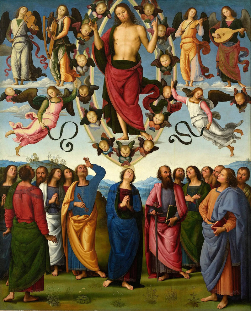 L'Ascension du Christ en présence de la Vierge et des apôtres - Pietro Perugino